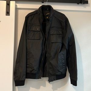 Men’s lined jean bomber jacket (large)